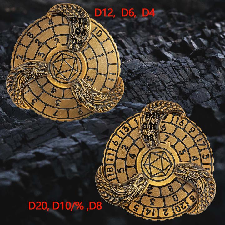 Actual product image Epic Forge Metal Spinner Dice - Gold