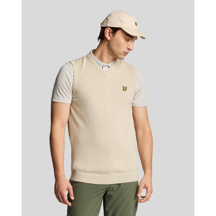 Produktbild Lyle and Scott Strickweste mit V-Ausschnitt aus Merinowolle (XXL)