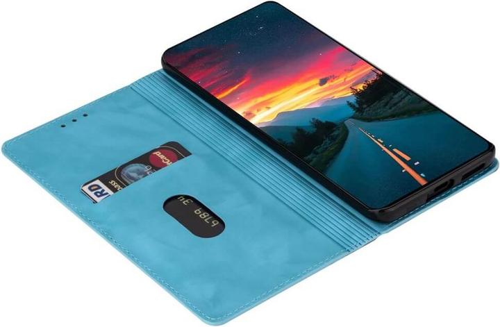 Actual product image Cover-Discount Galaxy A54 - Flip Case Glitter blue (Samsung Galaxy A54 5G)