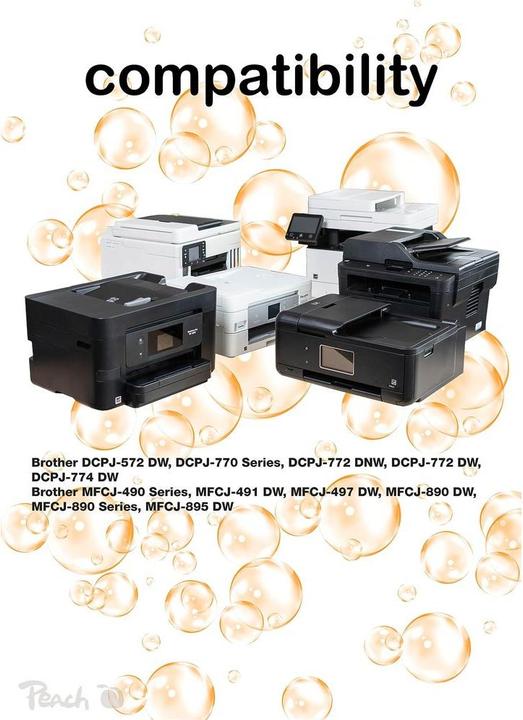 Image du produit Peach Cartouches d'encre Spar Plus, compatibles avec Brother LC-3213 (C, CF, M, Y)