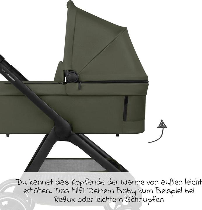 Actual product image ABC Design City Life Carrycot, Avocado