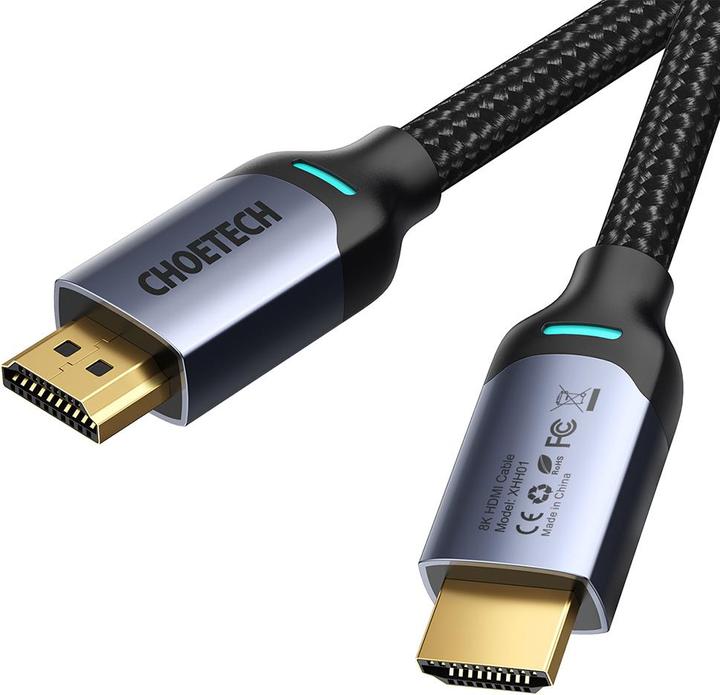 Actual product image Choetech XHH01 8K HDMI to HDMI cable, 2m (black) (1.50 m, HDMI, 2.1)