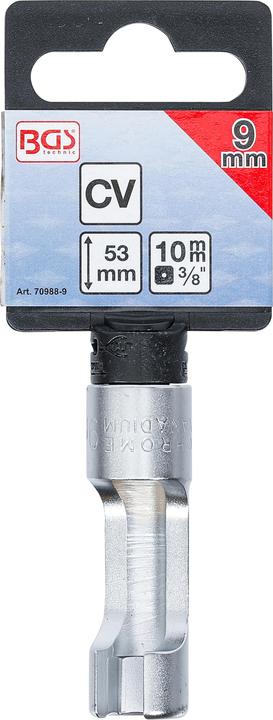 Actual product image BGS Special Socket, slotted 10 mm (3/8") Drive 9 mm (9 mm)