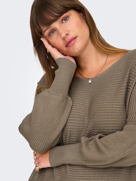 Produktbild Only Knit Fit U-Boot Ausschnitt Gerippte Ärmelbündchen Pullover Strickpullover (S)