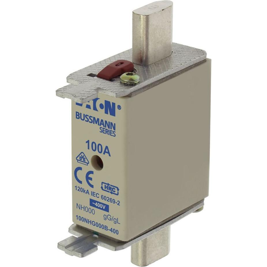 3x Eaton, Sicherung, Sicherungseinsatz, Niederspannung, 50 A, AC 400 V, 120 kA, NH000, gL/gG, IEC, Doppelkennmelder, spa...