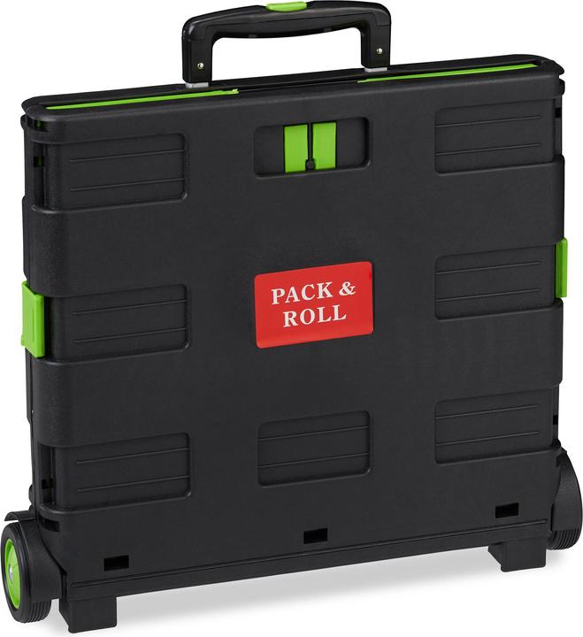 Actual product image Relaxdays Folding Shopping Trolley, Telescopic Handle