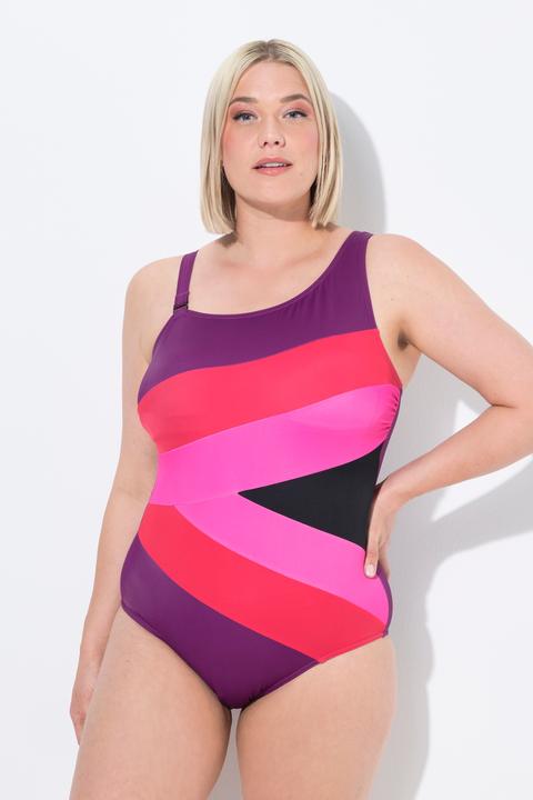 Immagine prodotto Ulla Popken Costume da bagno con color blocking, coppe morbide e spallina staccabile (54)