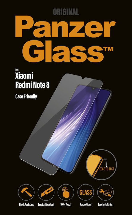 Actual product image PanzerGlass Case Friendly (1 Piece, Xiaomi Redmi Note 8)