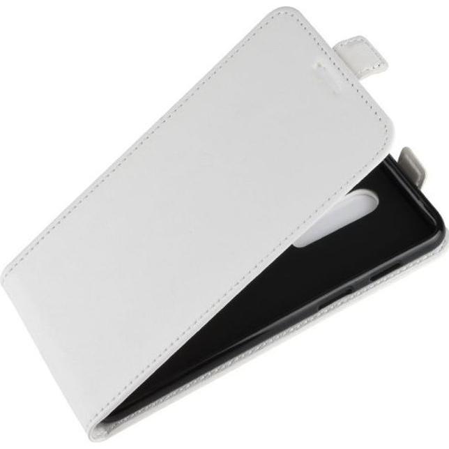 MU Classic Crazy Horse Leder Flipcase Series (OnePlus 6), Smartphone Hülle, Weiss