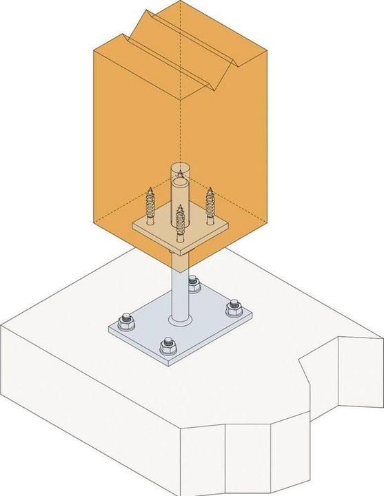 Image du produit Simpson Sst Supports de poteau PB 80 (Pied de support, 1 pcs)