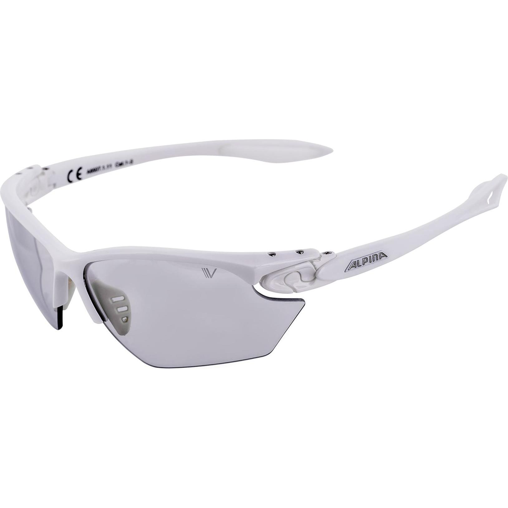 ALPINA SPORTS Twist Four S VL+ Occhiali Sportivi Unisex (Bianco Nero)