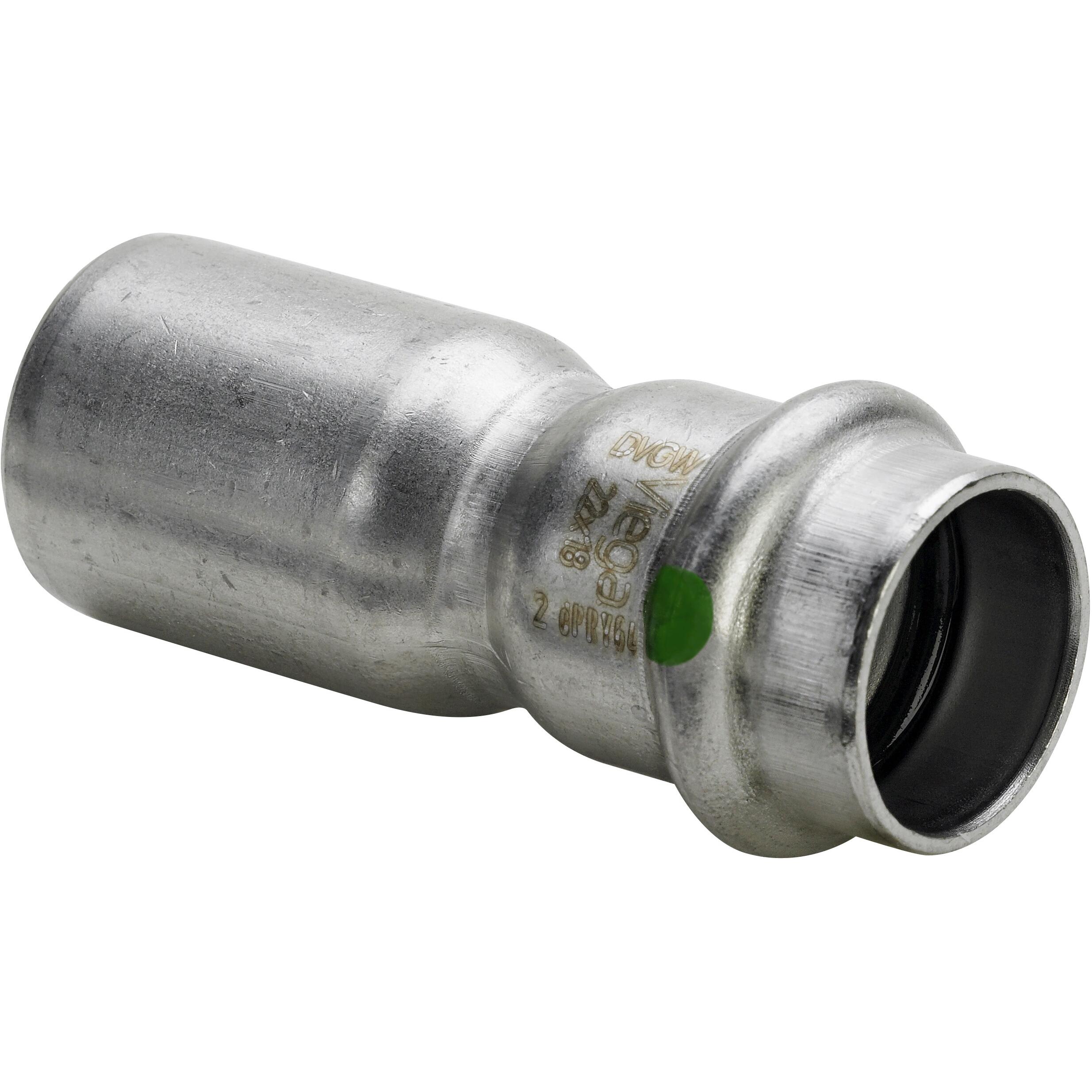 Viega, Rohrverbindungstechnik, 2315.1 Reduzierstück Sanpress 2315.1, Durchmesser 22 x 18 mm, Edelstahl (Pressverbindung)