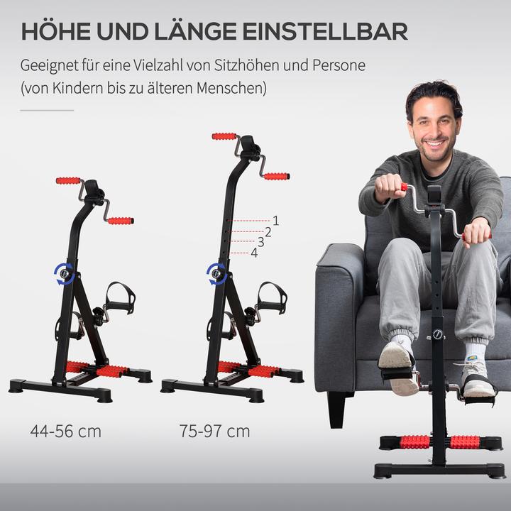 Actual product image Homcom Pedaltrainer Stahl Schwarz