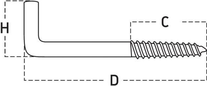 Actual product image Lohmann & Rauscher Art. 4 Screw hooks ger. zn 4/ 50