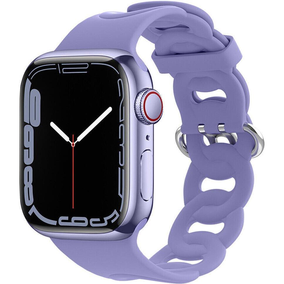 Strap-it Armband (Silikon, Apple Watch), Uhrenarmband, Violett