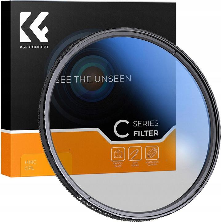 Immagine prodotto K&F Concept Filtro polarizzatore circolare 58MM Ultra-Slim 18 rivestimenti multistrato (serie C) (58 mm, Filtri polarizzanti)