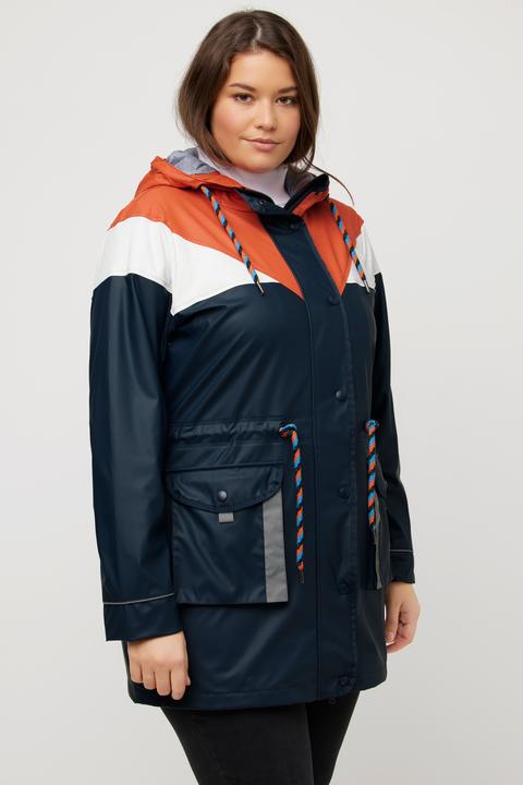 Produktbild Ulla Popken HYPRAR Friesenjacke, Colorblocking, Kapuze, Tunnelzug (46, 48)