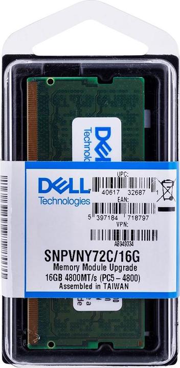 Produktbild Dell Mem Upg-16GB-1RX8 DDR5 SODIMM 4800MHz (1 x 16GB, 4800 MHz, DDR5-RAM, SO-DIMM)