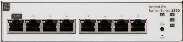 Image du produit HPE Switch InstantOn (IOn) 1830-8G, 8 ports, 8x 1G ports RJ45, alimentation par câble externe inclus (8 ports)