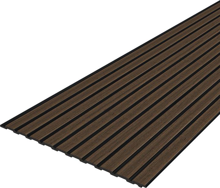 Produktbild neu.holz 3D-Wandpaneel Bronckhorst 24er Set 195x31,5 cm Dunkler Holzton ()