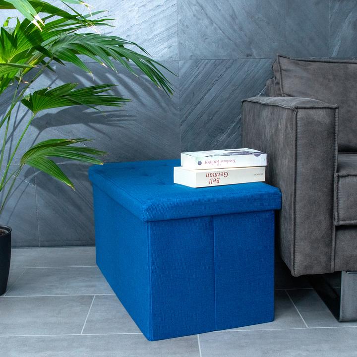 Actual product image Intirilife Bench 76x38x38 cm in OCEAN BLUE (38.76 cm)