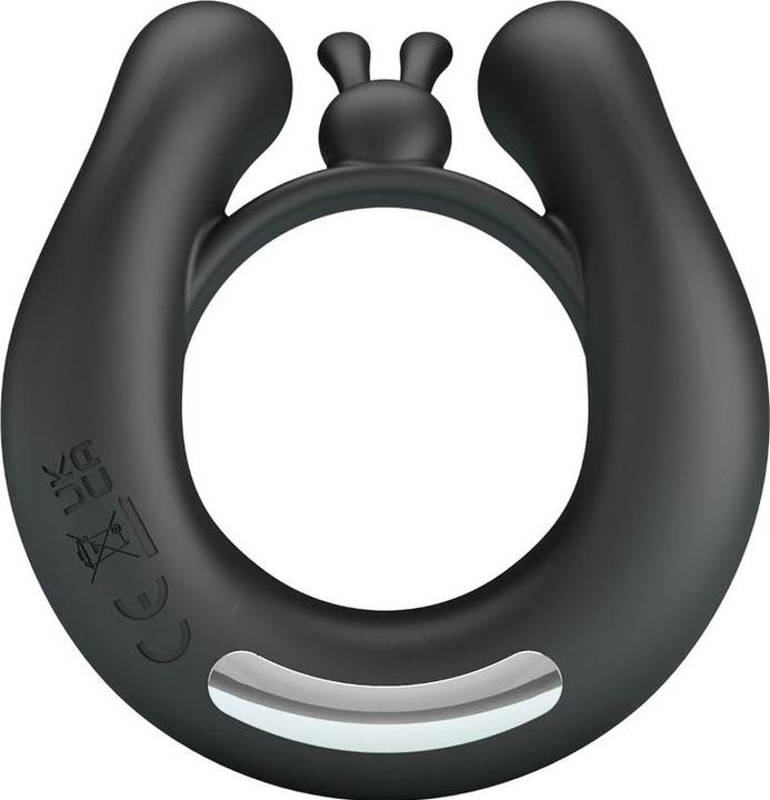 Actual product image Pretty Love - Dahlia Vibrationsring + Klitorisstimulator 12 Vibrationen Schwarz
