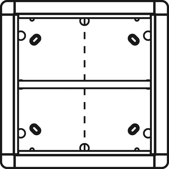 Actual product image Ritto 1883520 Porter AP frame 4-fold square silver