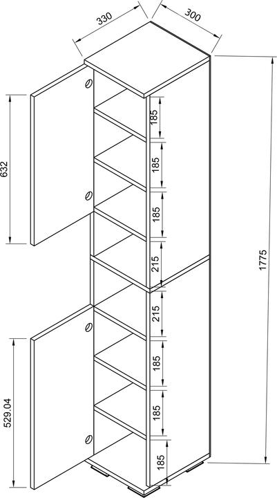 Produktbild VCM Marco (30 x 33 x 178 cm)