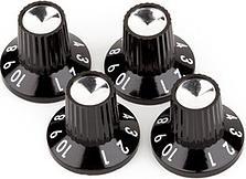 Fender Amp Pot Knob Push on bk/sv (4)