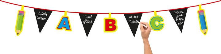Produktbild Folia Wimpelkette Schulanfang 4 Meter mehrfarbig