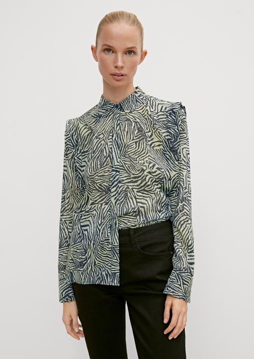 Actual product image Comma Bluse Hemdbluse mit Allover-Muster (44)