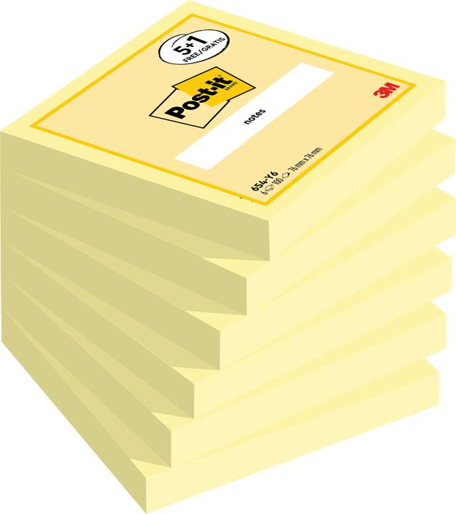 Produktbild Post-it Haftnotzien 5 + 1 (76 x 76 mm)