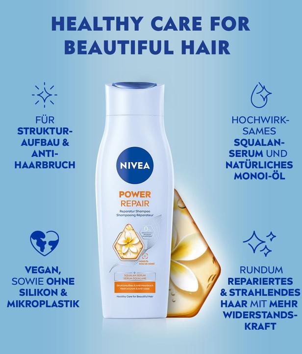 Actual product image NIVEA Power Repair (250 ml, Liquid shampoo)