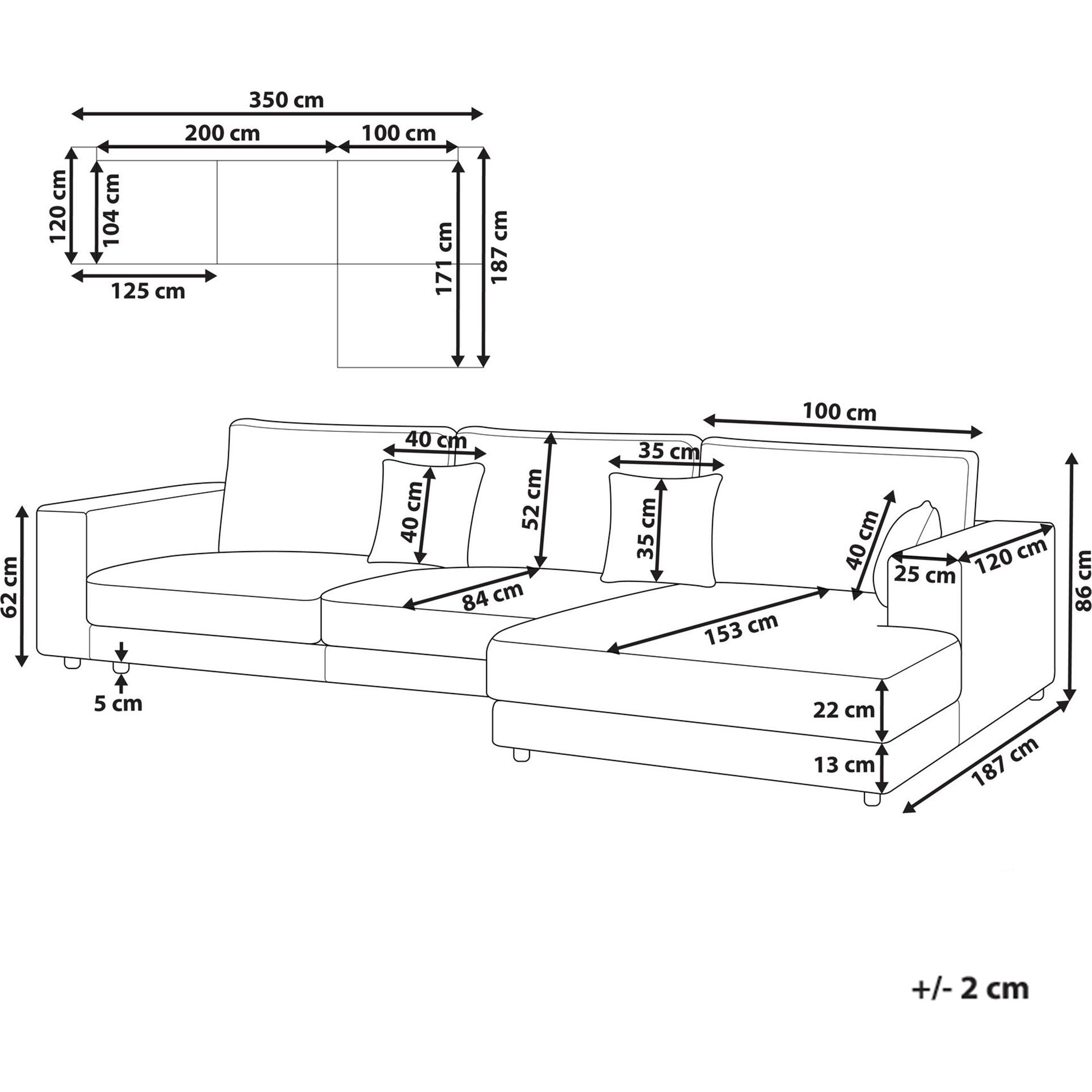 Thumbnail - Beliani, Sofa, Lofoten (Ecksofa)