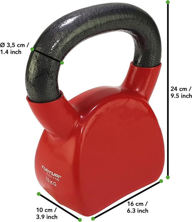 Image du produit Tunturi Vinyl Gusseisen Kettlebell (1 x 10 kg)