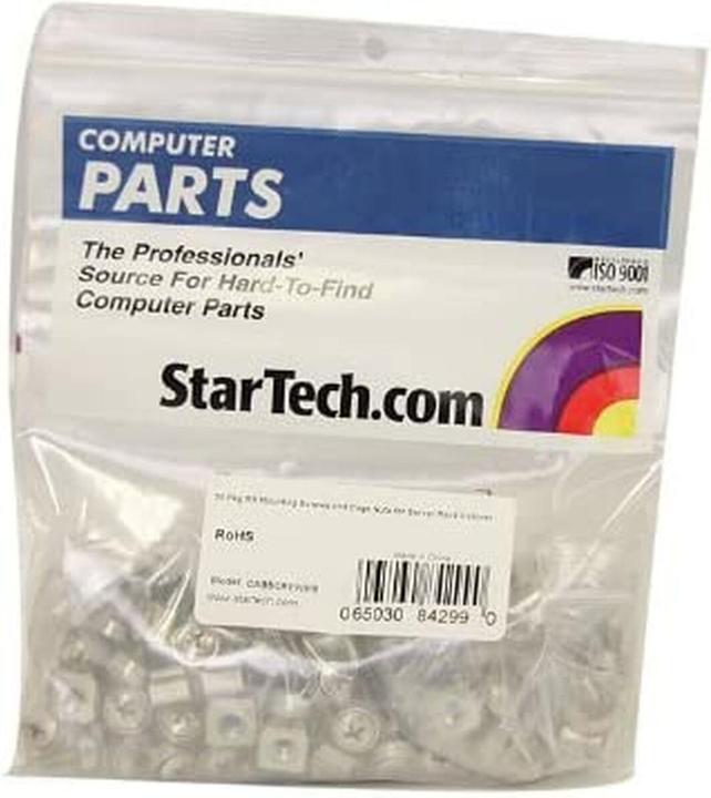 Productafbeelding StarTech M5 montageschroeven en kooimoeren voor serverkast / rek - 50 stuks.