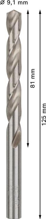 Immagine prodotto Bosch Professional Zubehör Trapano PRO Metal HSS-G, 9,1 x 81 x 125 mm (9,1 mm)