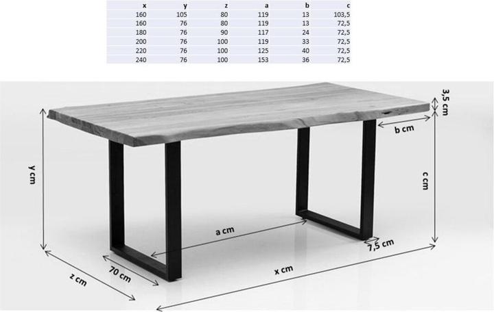 Actual product image Kare Design Table Harmony Brass 160x80cm (160 x 80 x 76 cm)