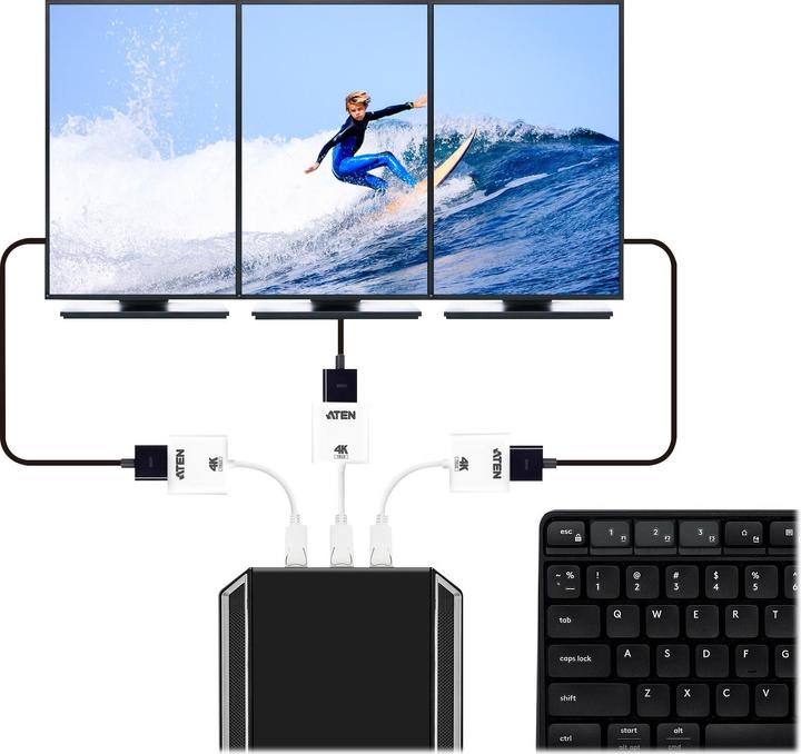 Actual product image Aten VC986B Video / Audio Adapter (HDMI, 18 cm)