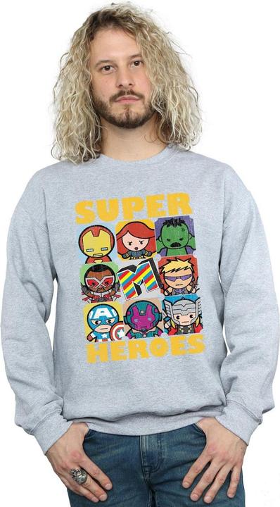 Image du produit - Sweat KAWAII SUPER HEROES - Homme (L)
