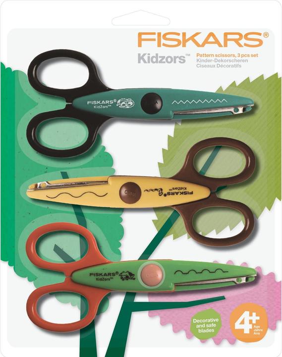 Fiskars Forbici per bambini Animali della palude 3 colori diversi 13,0 cm (13 cm)