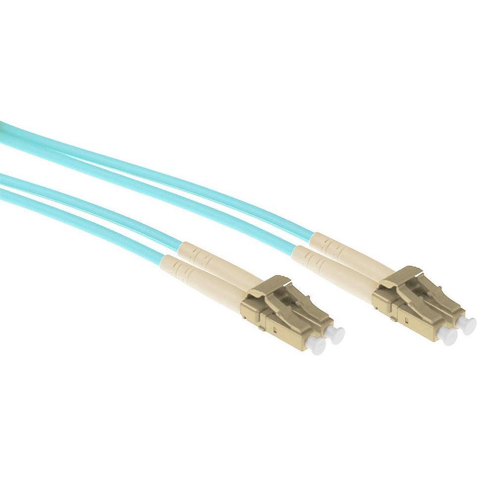ACT 10 meter multimode 50/125 OM3 duplex armored fiber patch cable with LC connectors (CAT8.2, 10 m), Netzwerkkabel