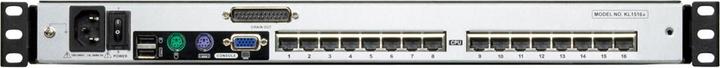 Produktbild Aten KL1508AM IT Cat.5 KVM-Switch 8-Port, 17"-LCD, Dual-Rail, IT-Layout