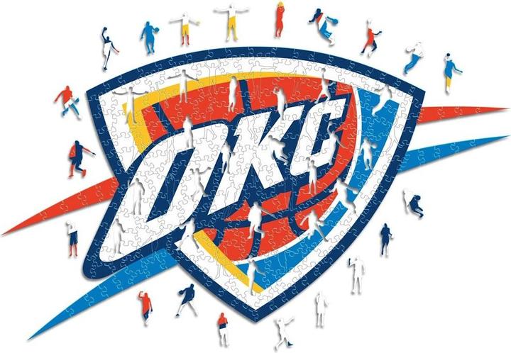Actual product image Iconic NBA - Oklahoma City Thunder - Logo - Wooden Puzzle Size S (150 pieces) (150 pieces)