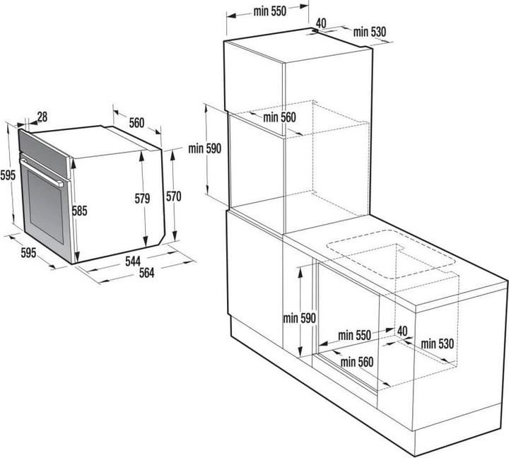 Actual product image Hisense O643PX Pyrolyse-Dampfbackofen Edelstahl 60 cm