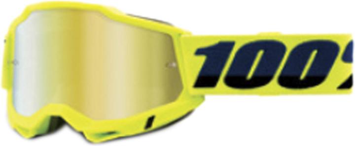Produktbild 100% ACCURI 2 JUNIOR Goggle Neon Yellow (Schwarz, Mirror Silver)