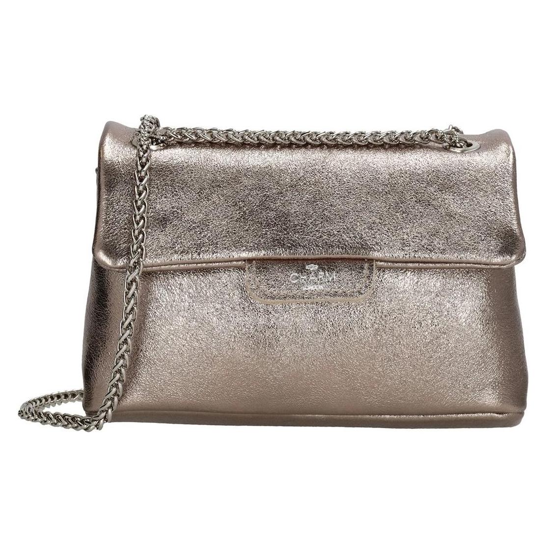 Charm, Kettenanhänger, London Anna Crossbody Schoudertas Avondtasje - Champagne - 100% Leer, (Leder)