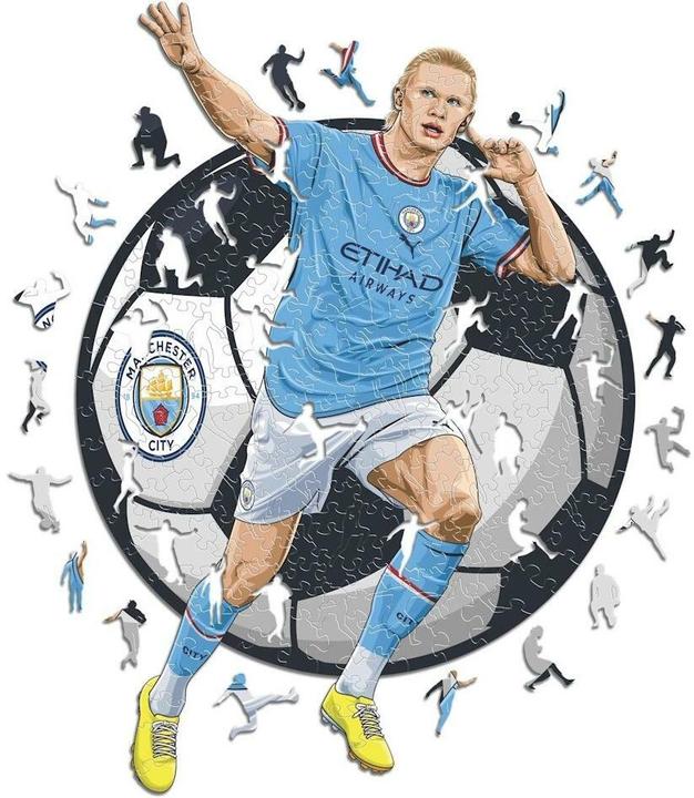 Produktbild Iconic Man City FC - Erling Haaland - Holz Puzzle Grösse M (270 Teile) (270 Teile)