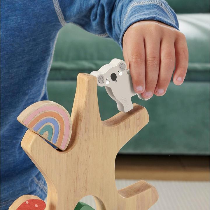 Actual product image Fisher-Price animal fun wooden balance tree