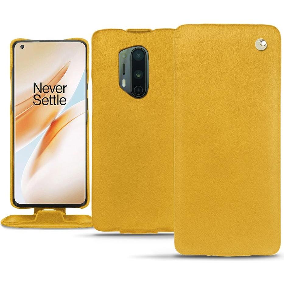 Noreve Lederschutzhülle vertikal (OnePlus 8 Pro), Smartphone Hülle, Orange